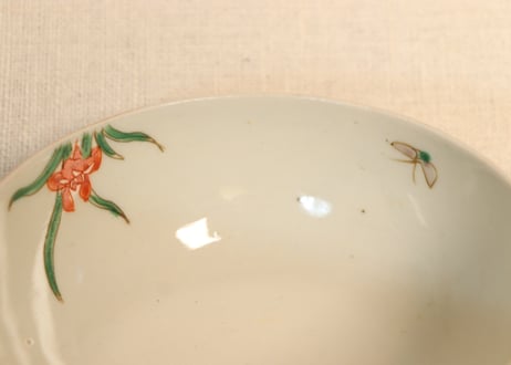 明治前期色絵桐と鳳凰図蓋茶碗