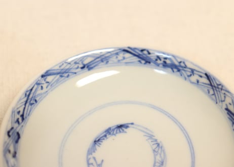 明治前期染付桜図飯茶碗② 少甘手