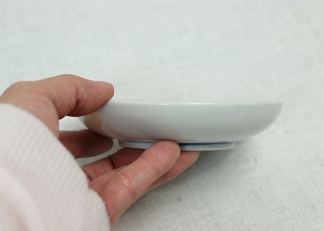 明治後期~大正染付牡丹図小皿