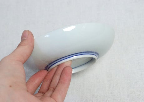 明治後期～大正染付梅図小皿