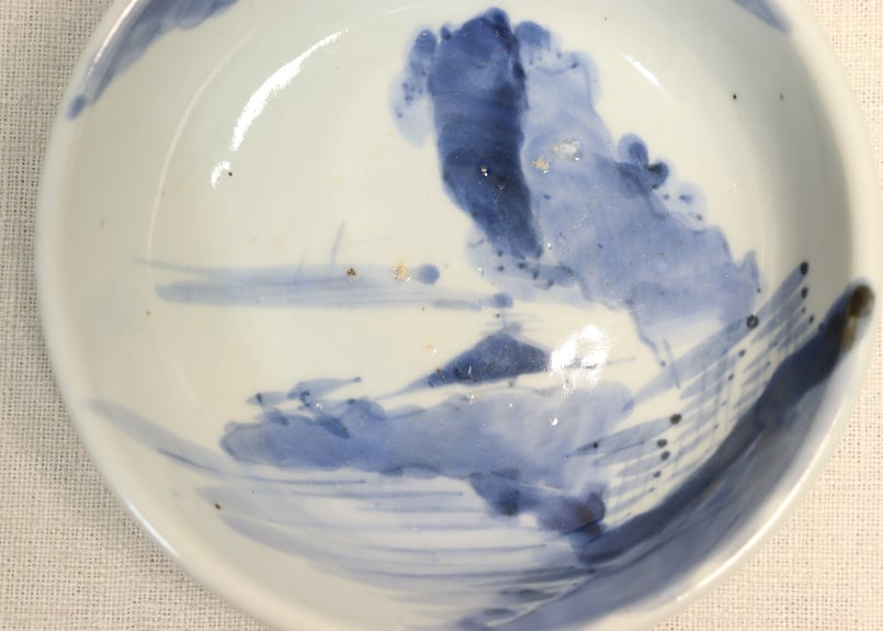 江戸幕末染付山水図春寒鉢② フリモノ | 吉祥寺PukuPuku