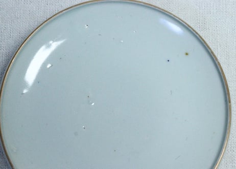 明治前期色絵水仙図蒸茶碗