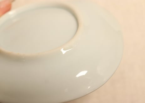 明治後期～大正染付鮎図貝型皿