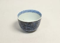 江戸幕末染付蛸唐草図向付　歪み