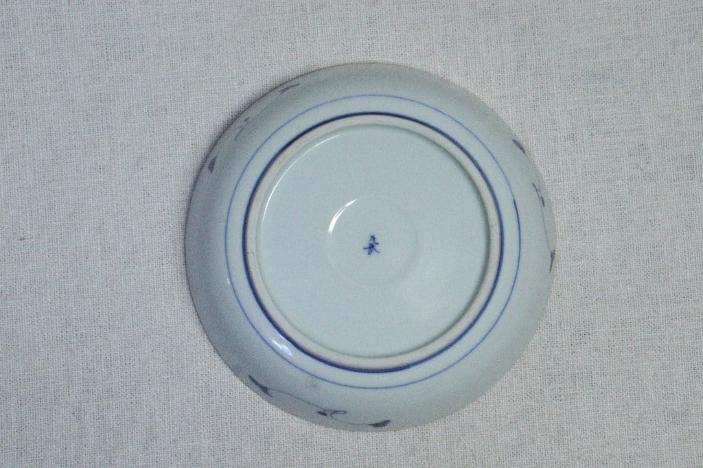 明治前期九谷焼金彩染付山水図通り物なます皿 | 吉祥寺PukuPuku