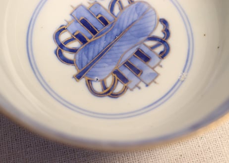 明治前期色絵四君子図通り物飯茶碗 ノミホツ