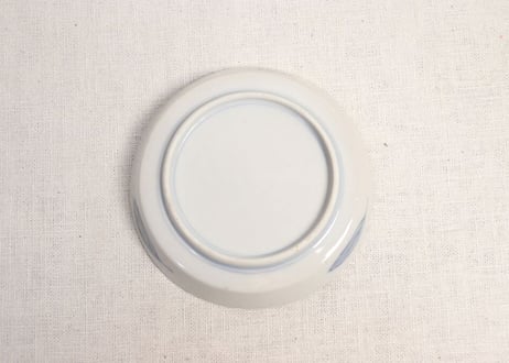 明治前期色絵松竹梅図縁立ち小皿