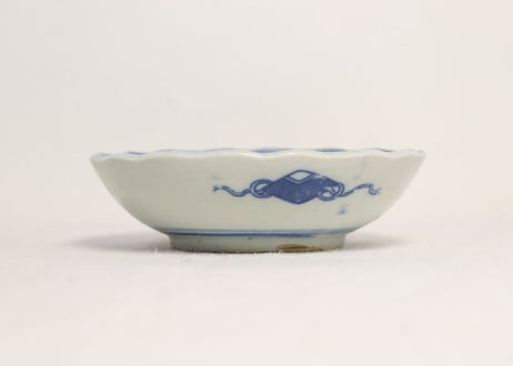 明治後期～大正銅判牡丹唐草文なます皿 色擦れ,個体差有り