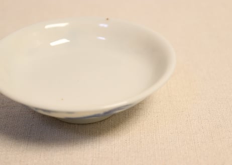 大正～昭和戦前染付山水図蓋茶碗