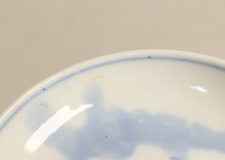 大正～昭和戦前染付梅図小皿②薄め
