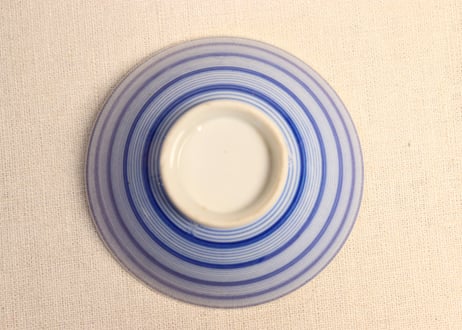 大正～昭和戦前染付輪線図蓋なし茶碗②　高台ホツ
