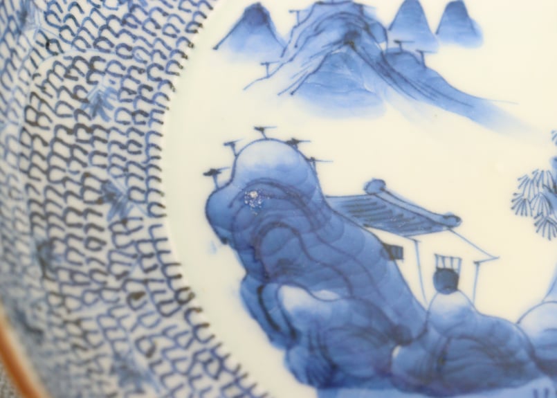 染付 小皿 5枚 美品 山水 江戸 歪み 幾何学 唐草 銘 染付 小皿 5枚 美品 山水 江戸 歪み 幾何学 唐草 銘 - メルカリ