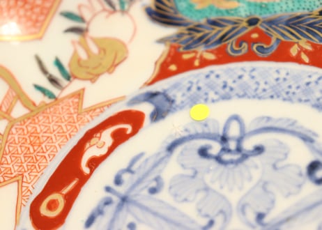 明治前期色絵兎図通り物7寸皿②ノミホツ,少甘手
