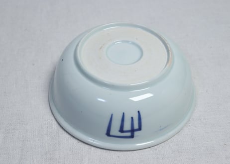 江戸幕末染付牡丹図春寒鉢