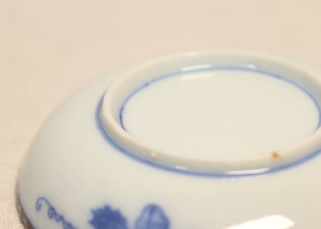 明治後期～大正銅判龍図イゲ縁小皿 ややかたつきあり