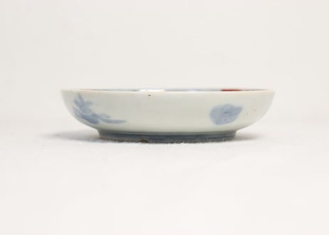 明治前期色絵鳳凰図小皿 窯傷