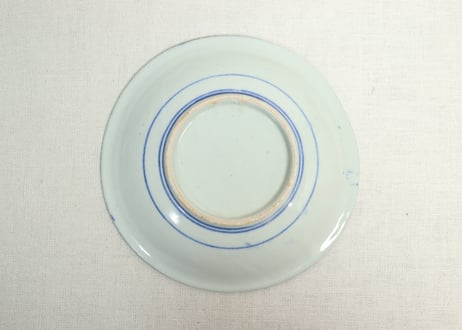 明治後期～大正銅判菊と角花弁図6寸皿