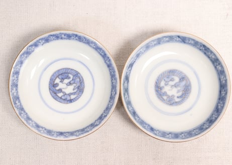 明治前期色絵松竹梅に鶴亀図通り物飯茶碗①