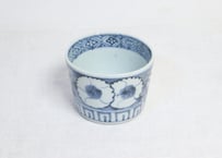 江戸後期染付撫子と丸文猪口 歪み,がたつき