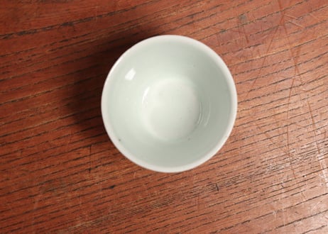 江戸中期染付若松図小猪口 5客組 共箱付