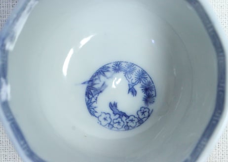 明治後期～大正銅判牡丹唐草図向付
