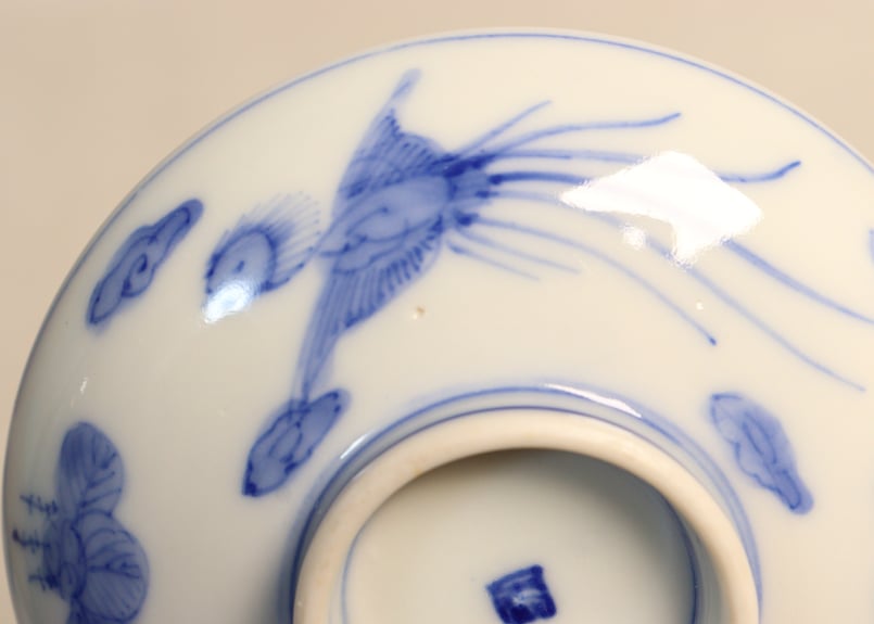 明治後期～大正染付鳳凰図飯茶碗 | 吉祥寺PukuPuku