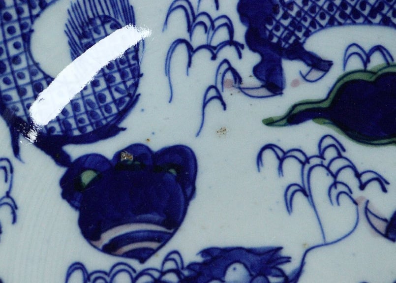 明治前期染付龍図8寸鉢 2客セット | 吉祥寺PukuPuku