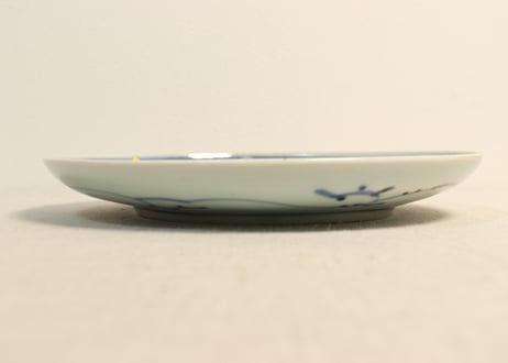 江戸中期染付竹図７寸皿②小ニュウ