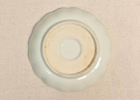 江戸幕末染付松鶴図小なます皿②小ニュウ