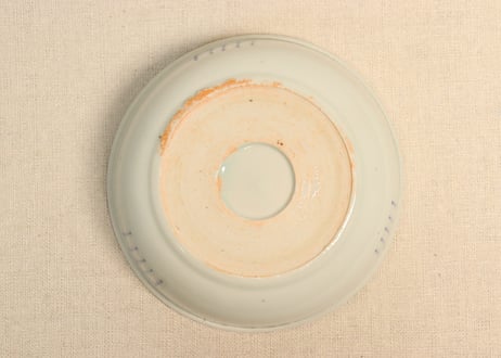 江戸幕末染付巻物と竹の子掘り図春寒鉢②フリモノ