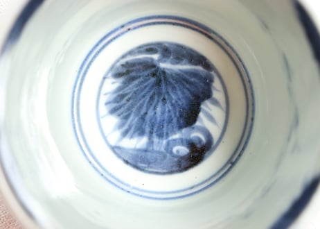 江戸後期染付竹林賢人図大猪口