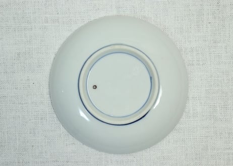 明治後期~大正染付牡丹図小皿