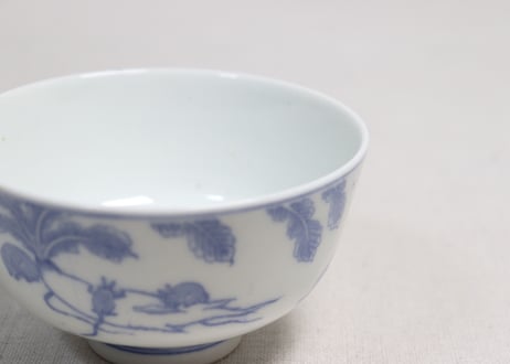 明治後期～大正銅判鼠大根図蓋茶碗①