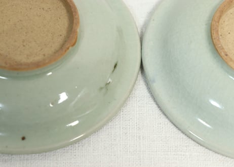 明治後期～大正犬山焼桜と紅葉図小皿①鮮やか
