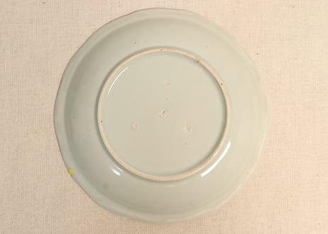 江戸幕末染付海老蔵図７寸皿 5客組　内2客ノミホツ有