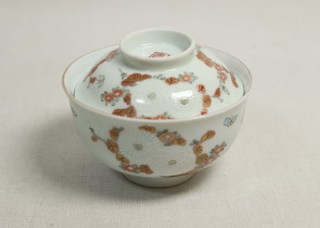 鉢 大鉢 色絵付け 赤絵 明治 大正 蛇の目 鳳凰 草文様 色絵 鳳凰丸文 八角 鉢 | 鶴田 純久の章 お話