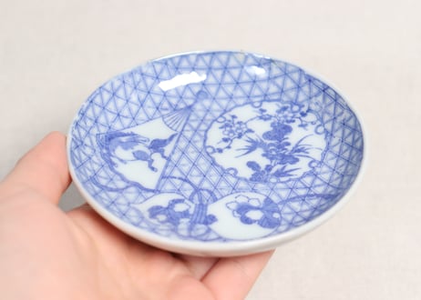 明治後期～大正銅判馬に瓢箪と草花図小皿①