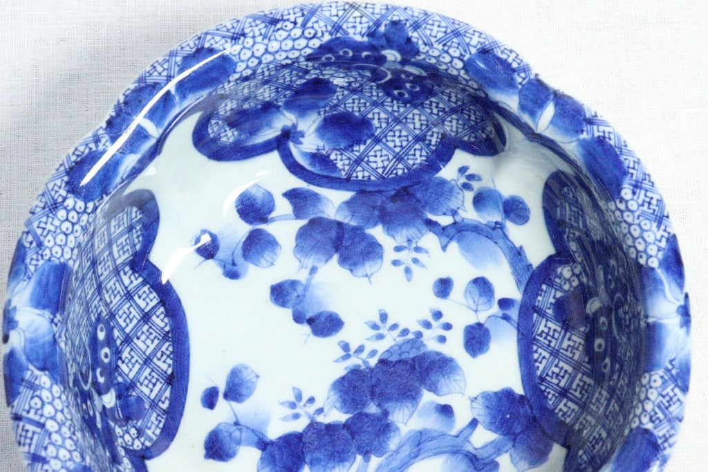 小鉢 向付 染付 色絵付け 江戸 明治 松竹梅 蝶 八角鉢 5客 美品 小鉢 向付 染付 色絵付け 江戸 明治 松竹梅 蝶 八角鉢 5客 美品