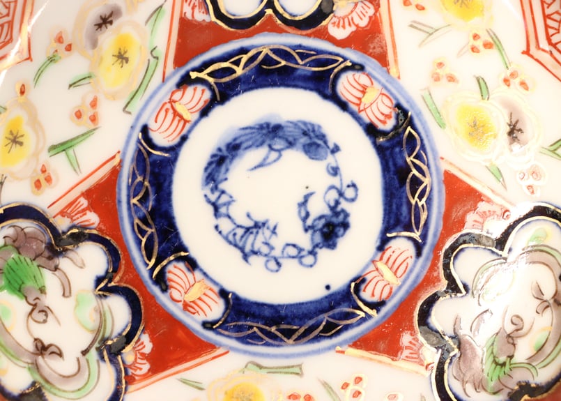 明治前期色絵梅と団龍図小皿 | 吉祥寺PukuPuku