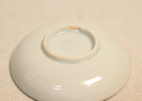 江戸後期染付寿文字と蝙蝠図豆皿②フリモノ