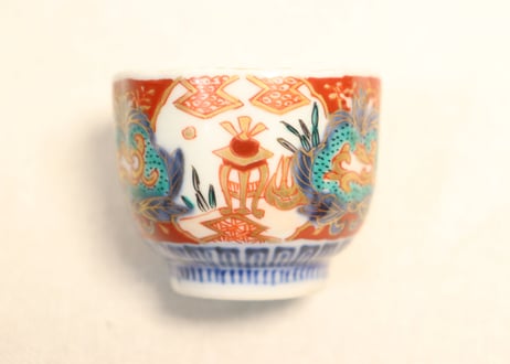 明治前期色絵兎図通り物小向付