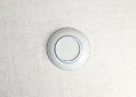 明治後期~大正銅判番傘人物図小皿