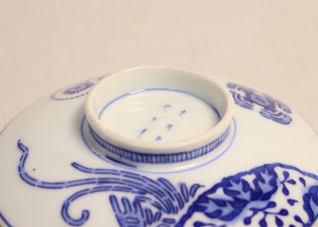明治前期紙刷桐と鳳凰図蒸茶碗