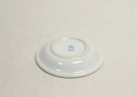 昭和戦前染付輪線図小皿