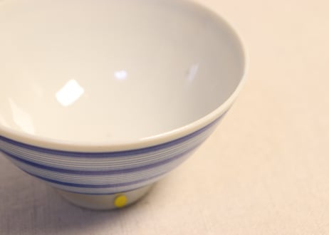 大正～昭和戦前染付輪線図蓋なし茶碗②　高台ホツ