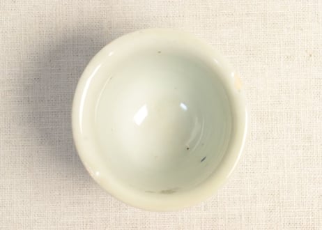 江戸中期染付三方水仙図広東型猪口
