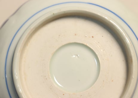 江戸幕末色絵菊に鳳凰と竹梅図なます皿