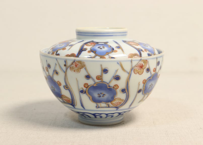 明治~昭和初期】古美術 時代漆器 梅と月 蒔絵 菓子器 蓋物 煮物椀 懐石