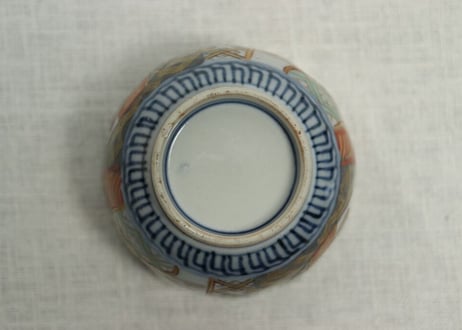 明治前期色絵松竹梅と牡丹図向付