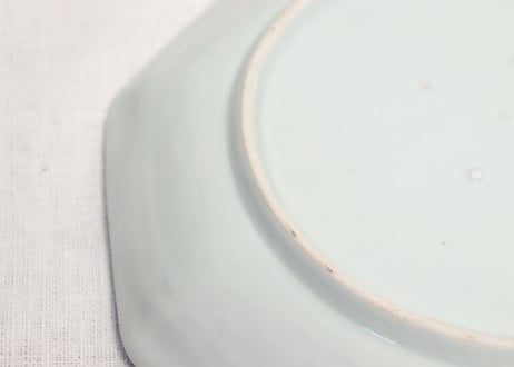 江戸後期染付松竹梅図八角皿① フリモノ